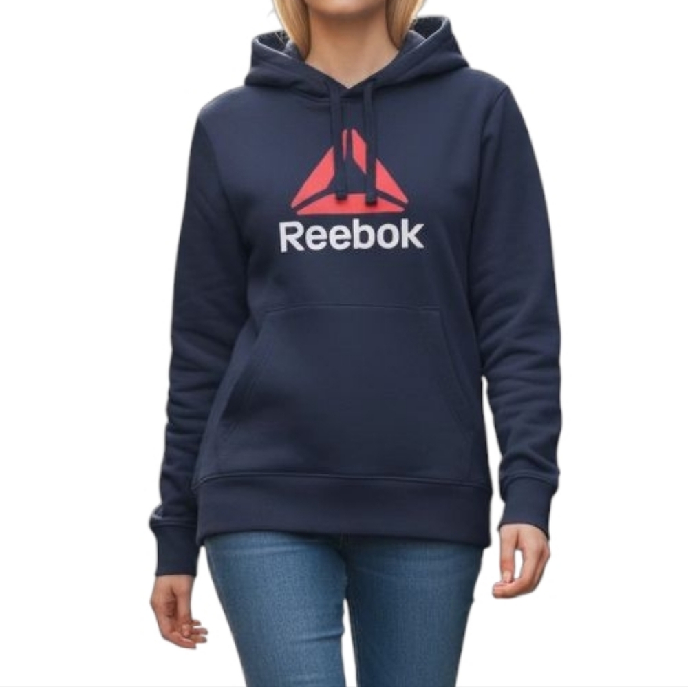 Reebok Hooded Sports Fleece Dark Blue Sweater